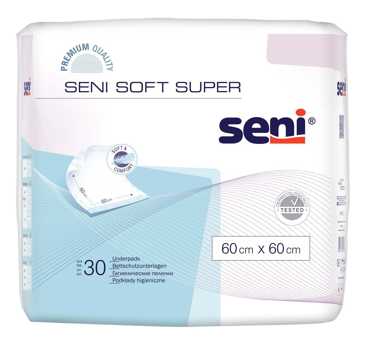 Одноразові пелюшки Seni Soft Super, 60х60 см, 30 шт. (SE-091-SU30-002) фото1