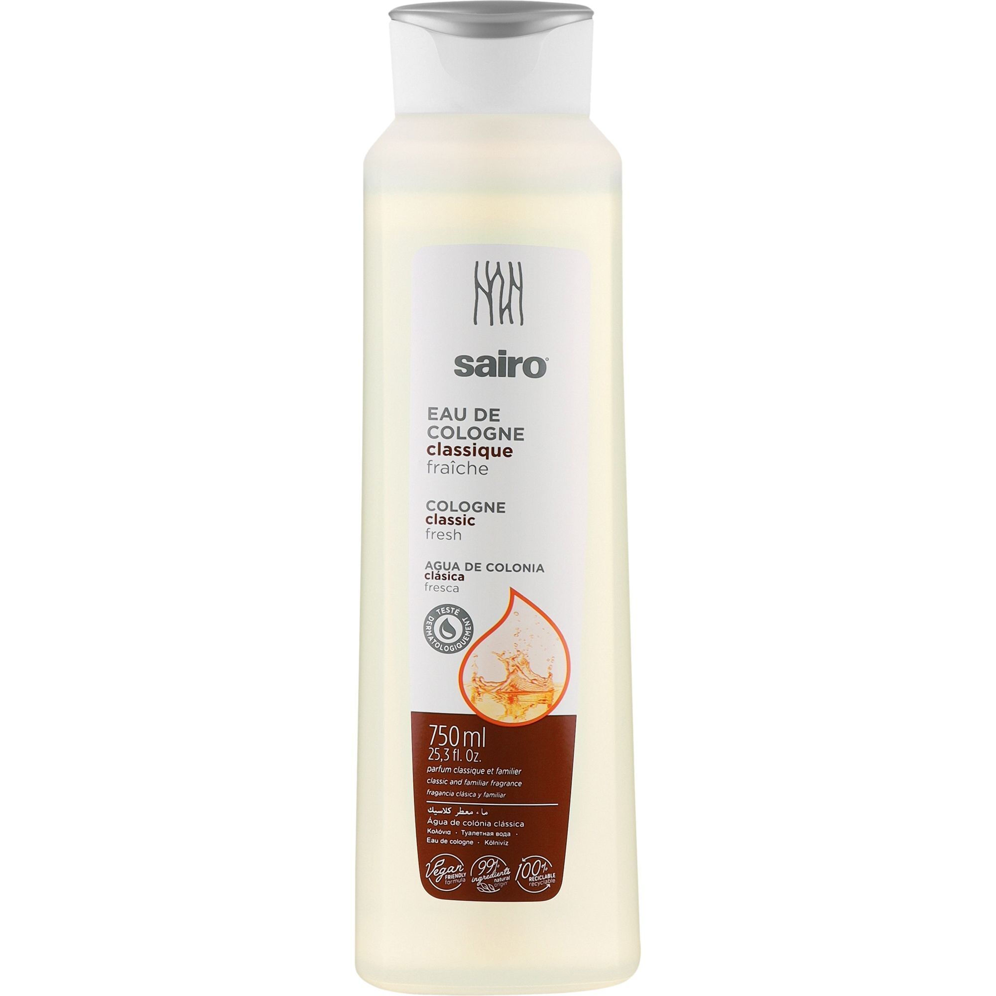 Одеколон Sairo Eau De Cologne Classic Fresh 750 мл фото1