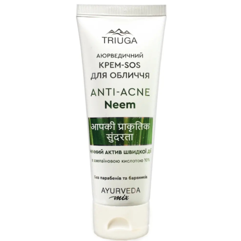 Ночной крем-SOS для лица Triuga Anti-Acne Neem Аюрведический 75 мл фото1