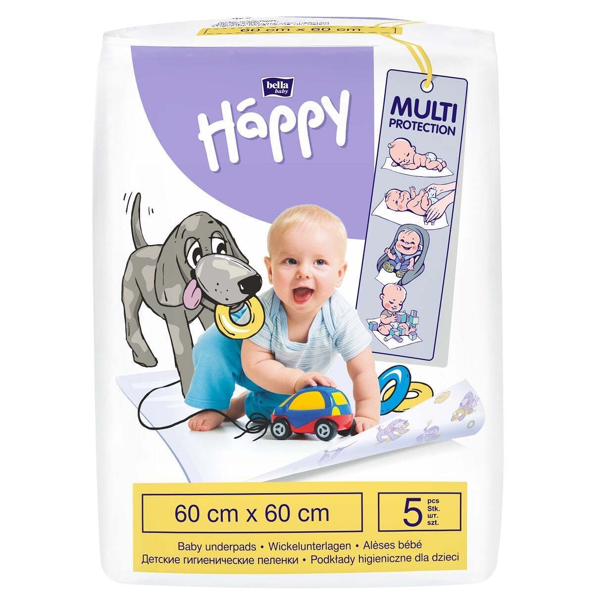 Одноразові пелюшки Bella Baby Happy 60x60 см 5 шт. (BB-091-6005-002) фото1