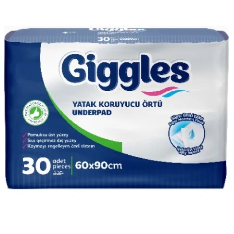 Одноразові пелюшки поглинаючі Giggles 90х60 см 30 шт. фото1