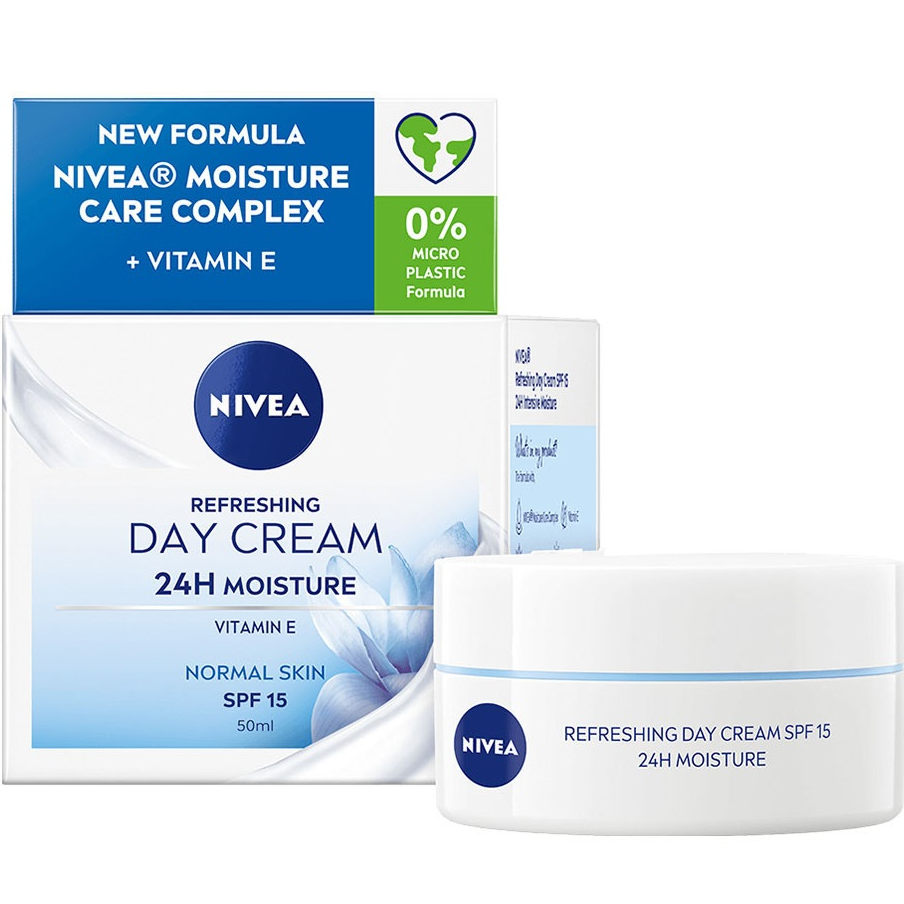Освіжаючий денний крем Nivea SPF 15 інтенсивне зволоження 24 години 50 мл фото1