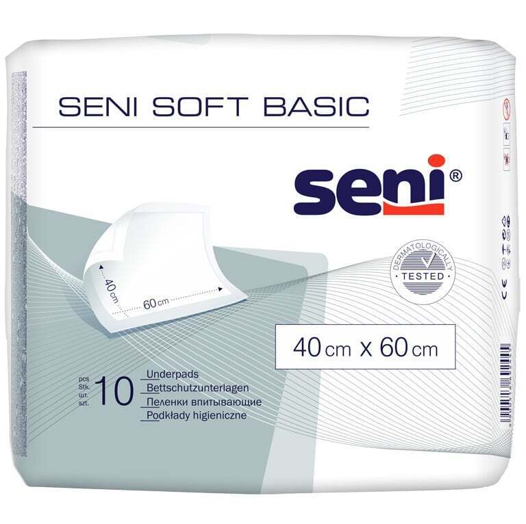 Одноразові пелюшки Seni Soft Basic, 60х40 см, 10 шт. (SE-091-B010-001) фото1