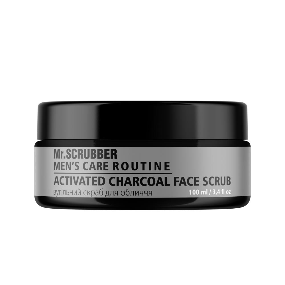 Угольный скраб для лица Mr.Scrubber Men`s Care Routine, 100 мл фото1