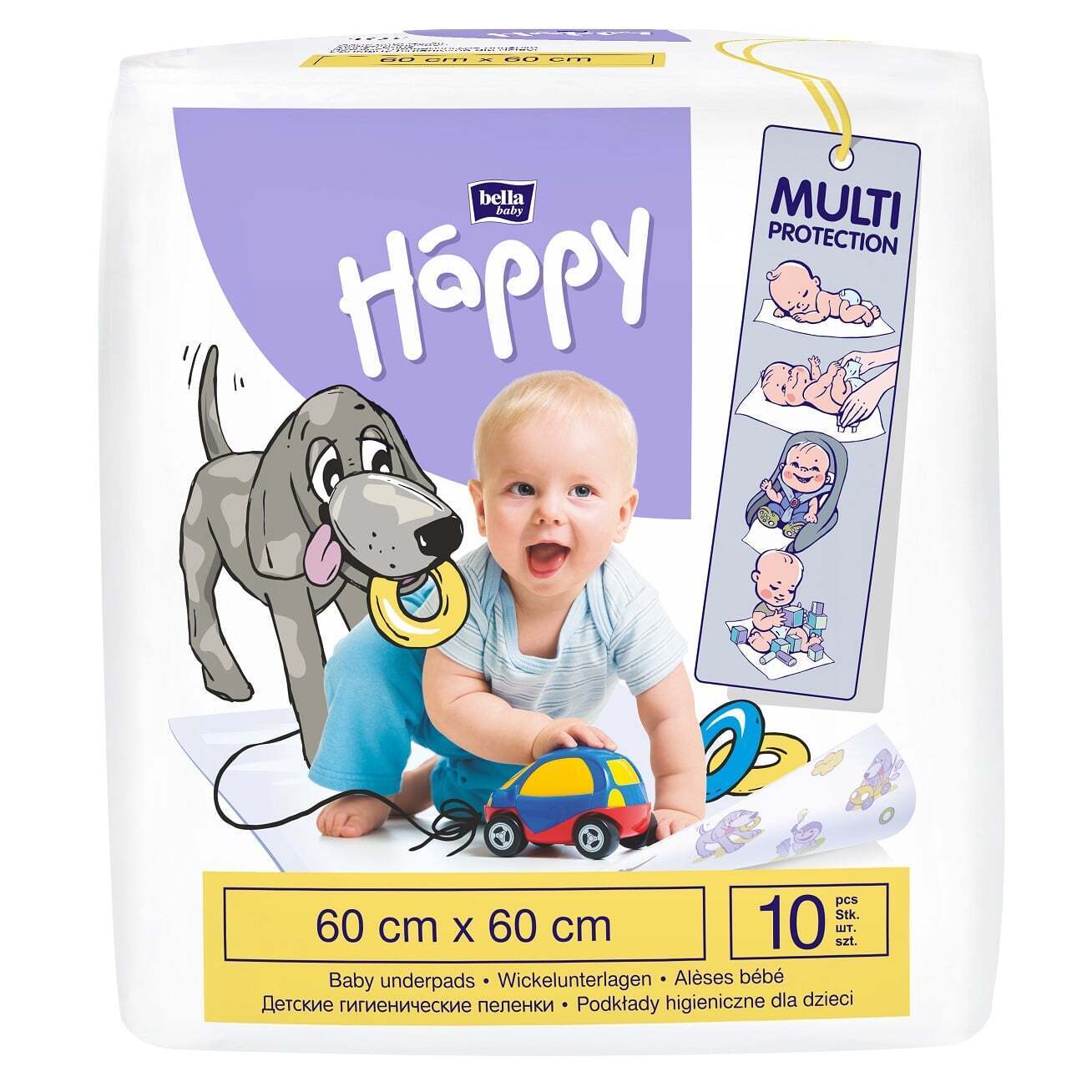 Одноразові пелюшки Bella Baby Happy, 60x60 см, 10 шт. (BB-091-6010-004) фото1
