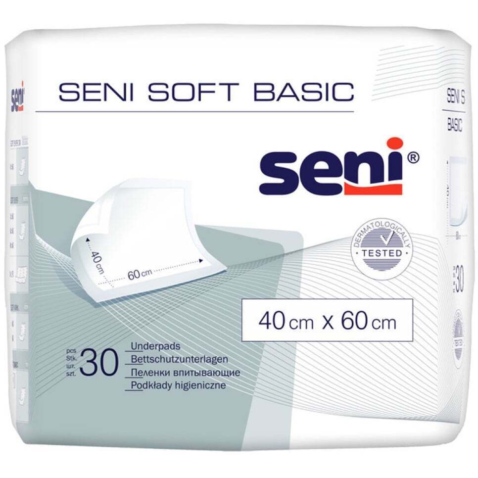 Одноразові пелюшки Seni Soft Basic 60х40 см 30 шт. (SE-091-B030-G01) фото1