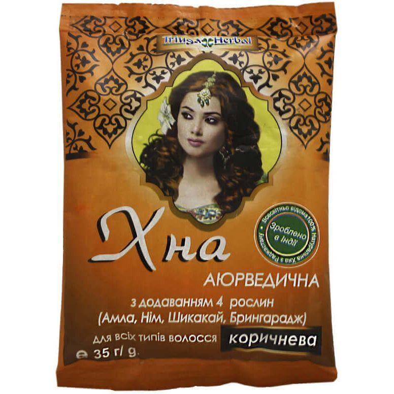 Хна Triuga аюрведична коричнева 35 г фото1