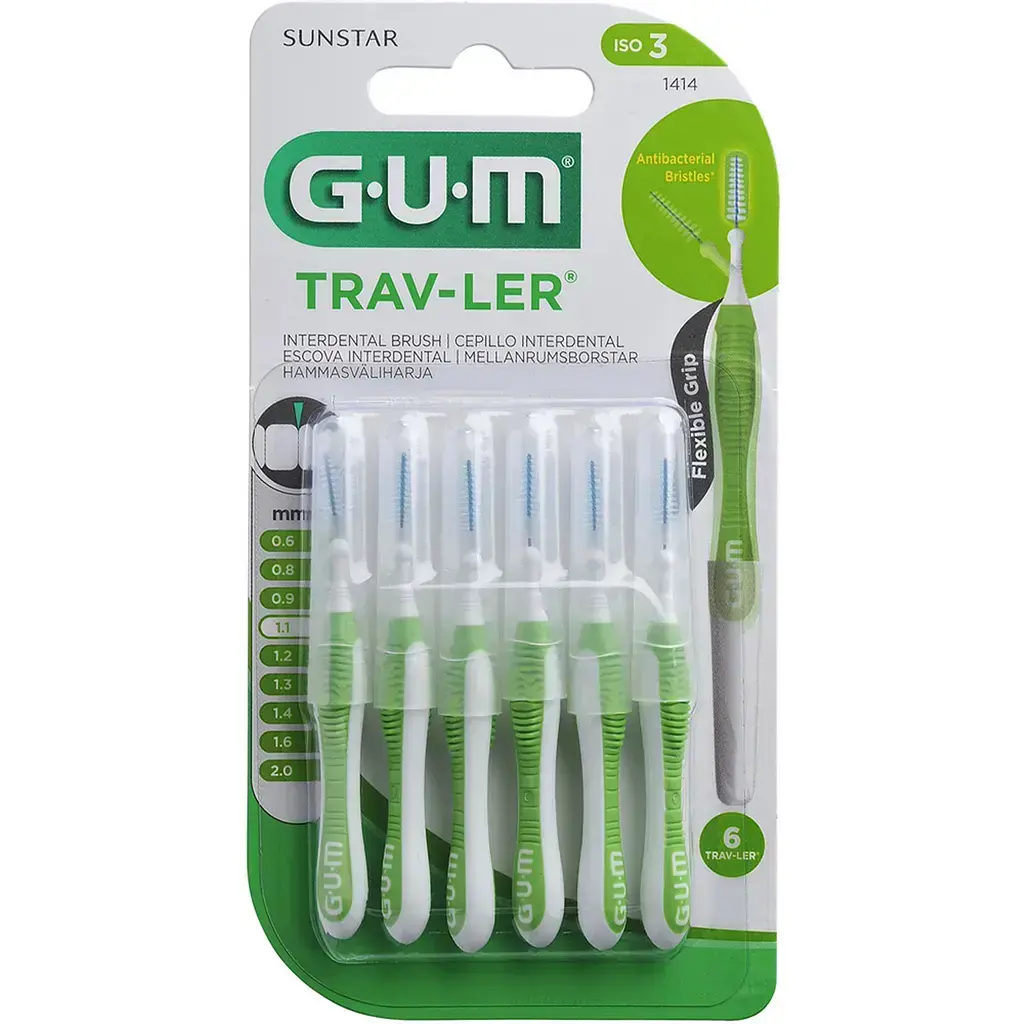 Щітка для міжзубних проміжків GUM TravLer 1.1 мм 6 шт. фото1