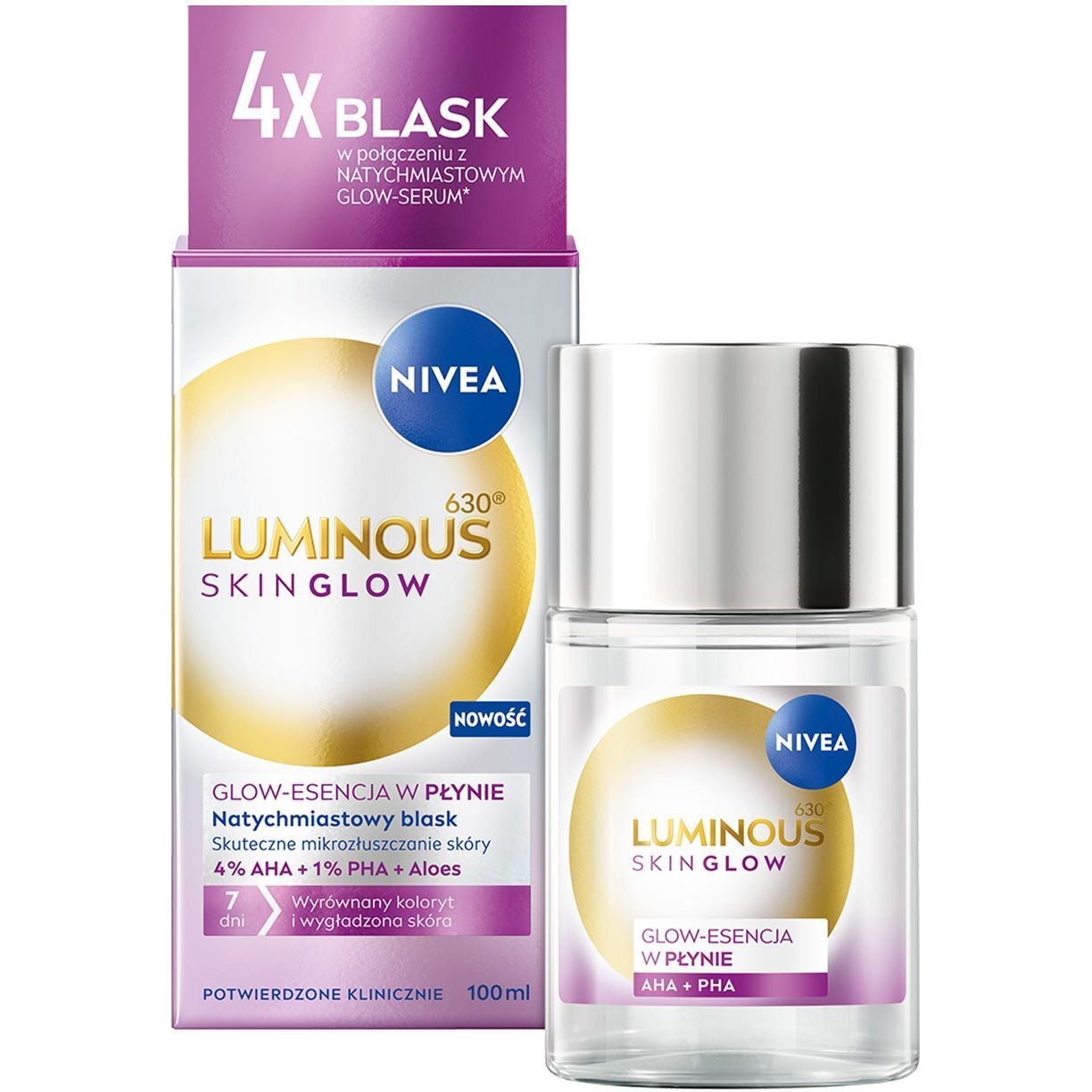 Эксфолиант жидкий NIVEA Luminous 630 Skin glow 100 мл фото1