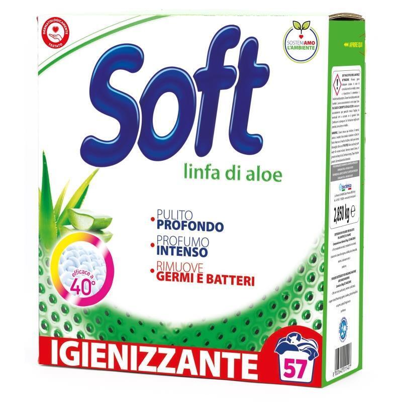 Стиральный порошок Soft Linfa di Aloe 57 циклов стирки 2.850 кг фото1