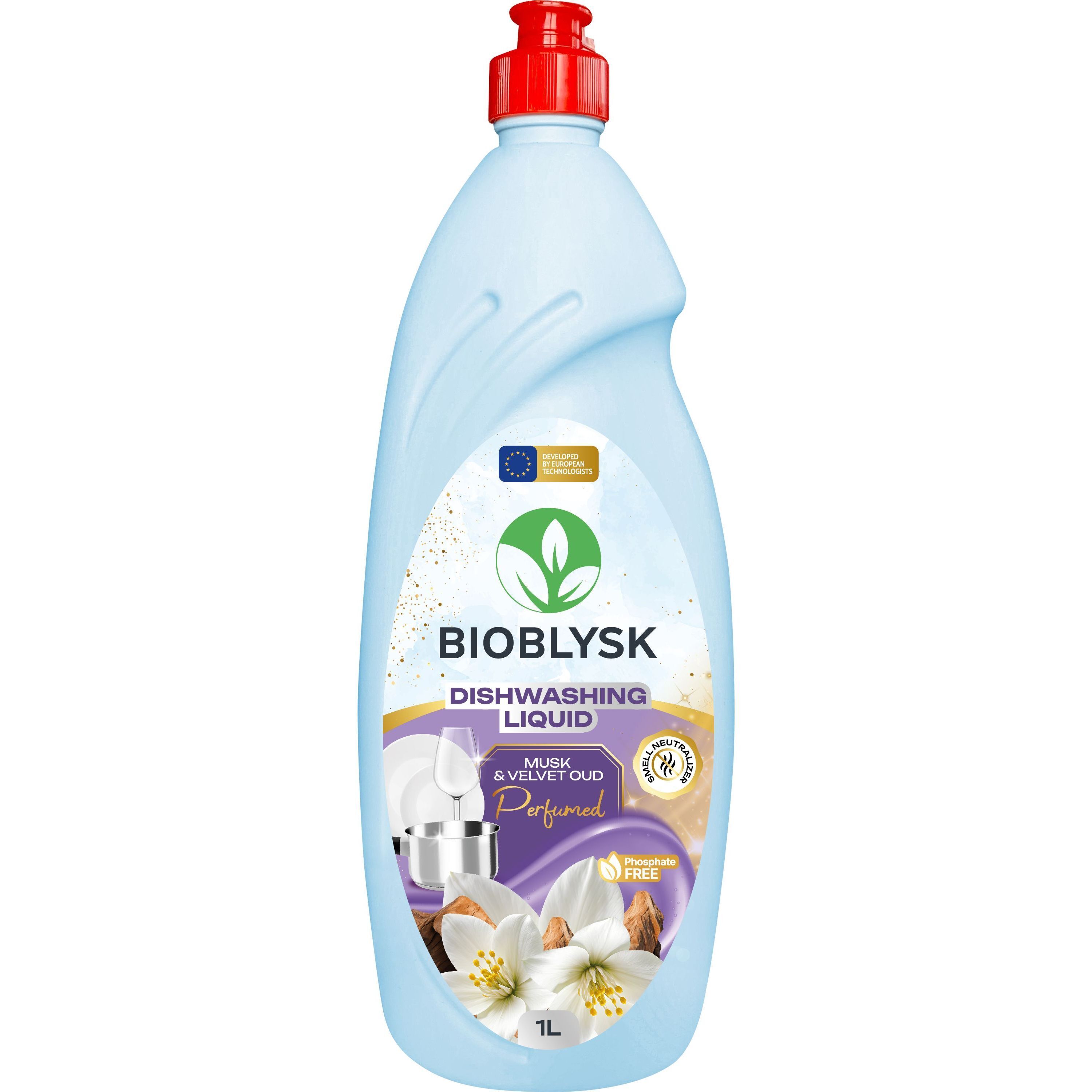 Средство для мытья посуды BioBlysk Musk Velvet Oud парфюмированный 1 л фото1