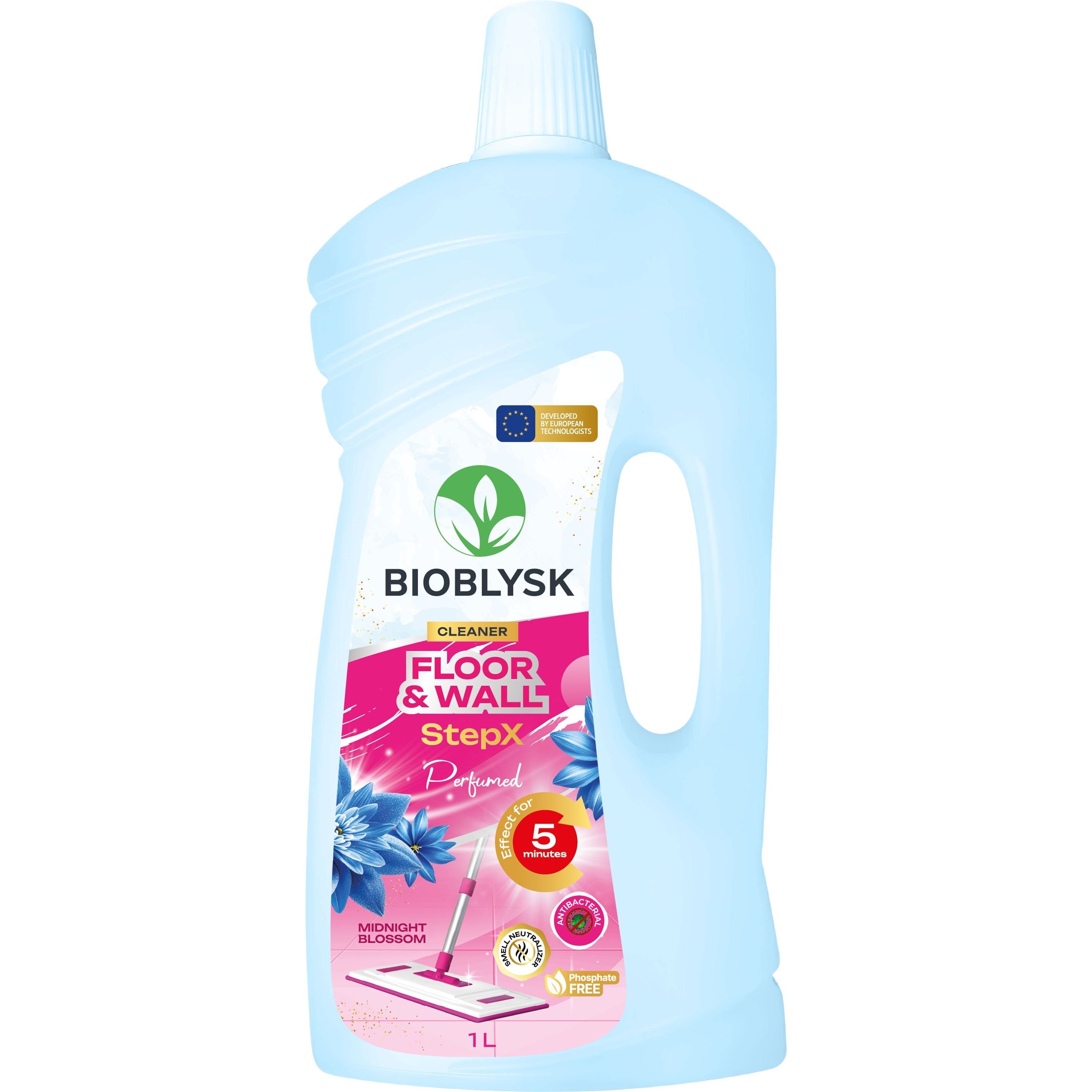 Средство для мытья полов и стен BioBlysk StepX Midnight Blossom 1 л фото1