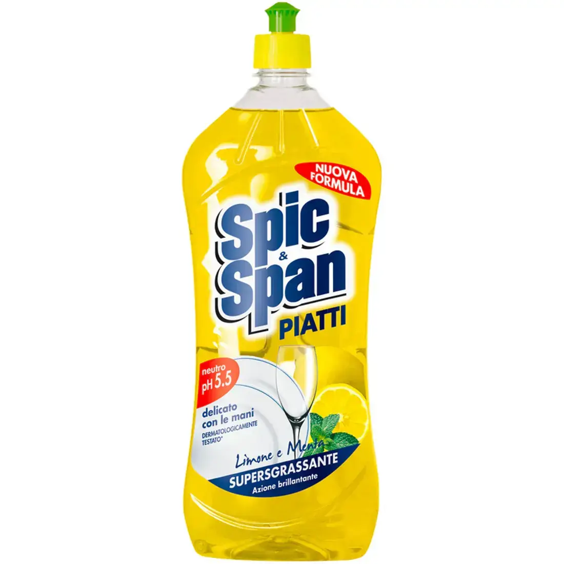 Средство для мытья посуды Spic & Span Supersgrassante лимон и мята 1 л фото1