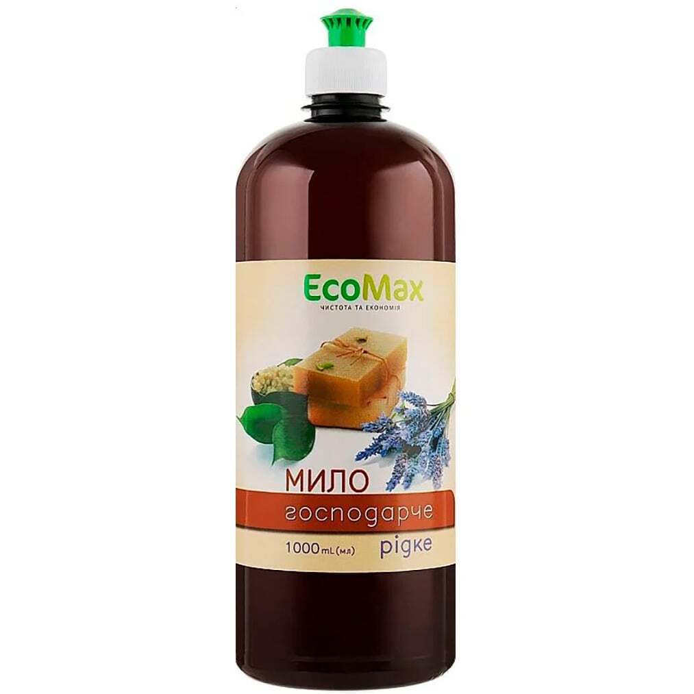 Мило рідке господарське EcoMax 1 л фото1