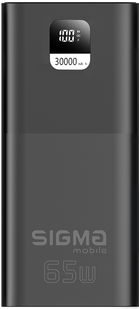 Павербанк Sigma mobile X-power SI30A6QLX 30000 mAh PD65W Black фото1