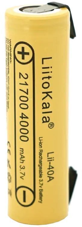 Аккумулятор 21700 LiitoKala, 40A-N, 4000mAh, 3.7V li-ion battery, 1 pcs фото1