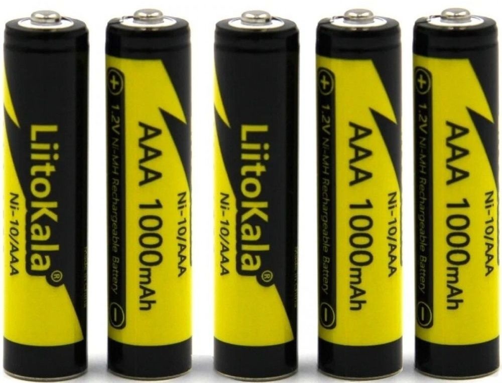 Аккумулятор AAA 1000mAh, 1.2V NI-MH, rechargeable battery, LiitoKala, blister 5 pcs