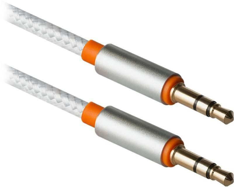 Кабель мультимедійний Defender 3.5mm M to 3.5mm M 1.2m white (87513) фото1