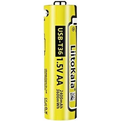 Аккумулятор AA LiitoKala, 2400 mAh/3600 mWh, 1.5V, Type-C, 1 pcs