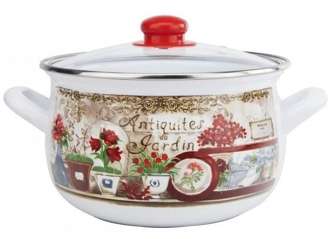 Кастрюля Gusto "Цветочный сад" 18 см 3,1 л (GT-T-118-FG) фото1