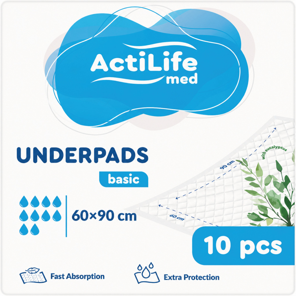 Пелюшки для малюків ActiLife Med Basic 60х90 см 10шт (4820174981426) фото1