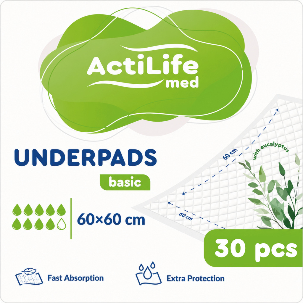 Пелюшки для малюків ActiLife Med Basic 60х60 см 30шт (4820174981471) фото1