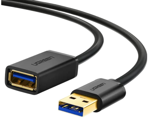 Дата кабель Ugreen USB 3.0 AM/AF 3.0m US129 black (30127) фото1