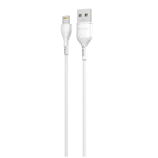 Кабель USB 2.0 AM to Lightning 1.0m Cu, 2.1А White Grand-X (PL01W)
