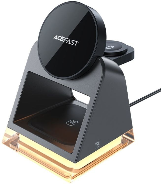 Бездротовий зарядний пристрій Acefast Wireless QI 3in1 15W E17 (6974316282815) фото1
