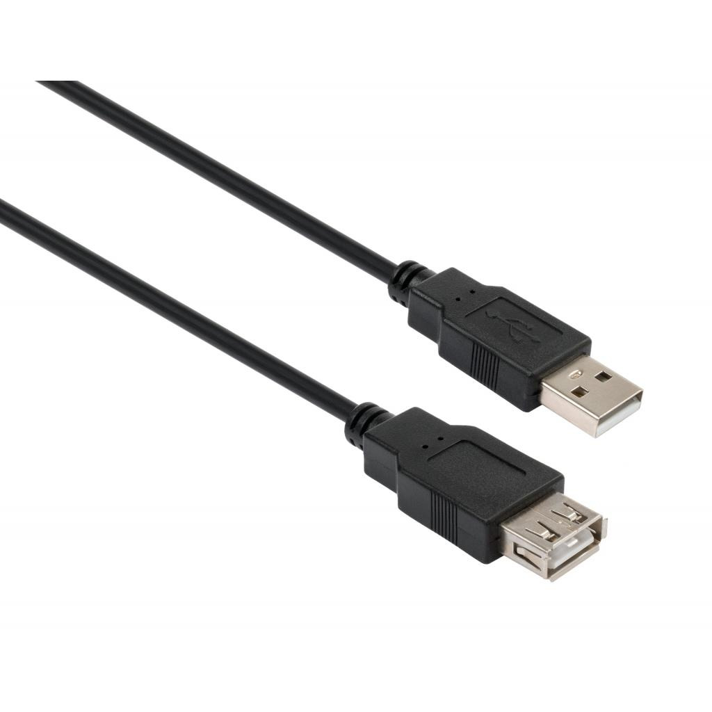 Кабель USB 2.0 AM/AF 1.8m Vinga (VCPUSBAMAF1.8BK) фото1