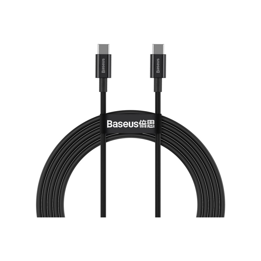 Кабель USB-C to USB-C 1.0m 5A Black Baseus (CATYS-B01) фото1