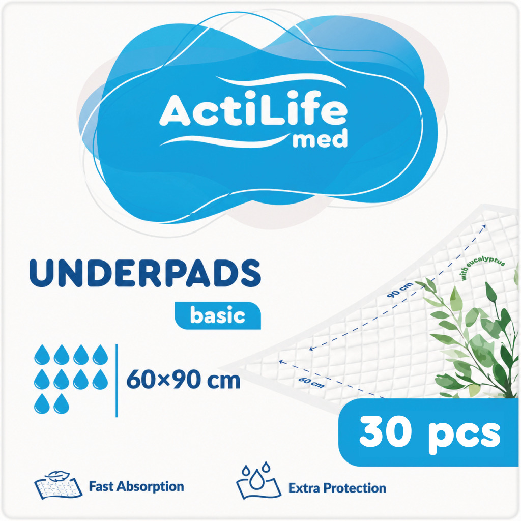 Пелюшки для малюків ActiLife Med Basic 60х90 см 30 шт (4820174981488) фото1