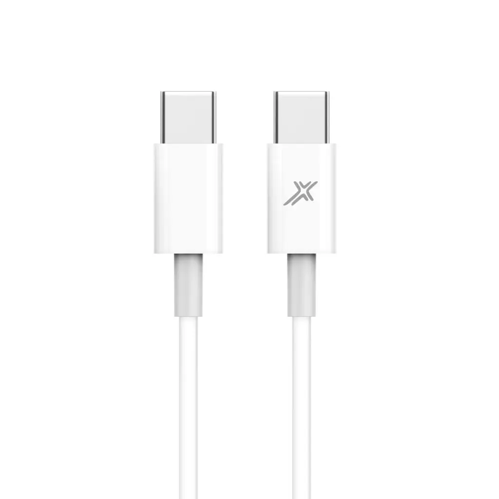 Кабель USB-C to USB-C 1.0m 20W CC-03W White Grand-X (CC-03W) фото1