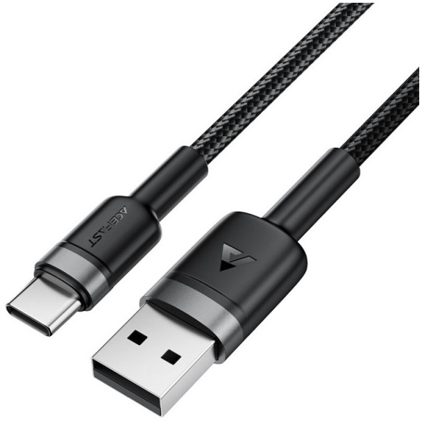 Кабель USB 2.0 AM to USB-C 1.2m 60W black Acefast (6974316285144) фото1