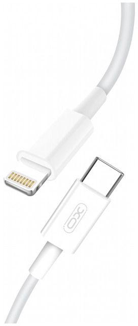 Кабель USB-С to Lightning 1.0m PD18W NB113 white XO (6920680863846) фото1