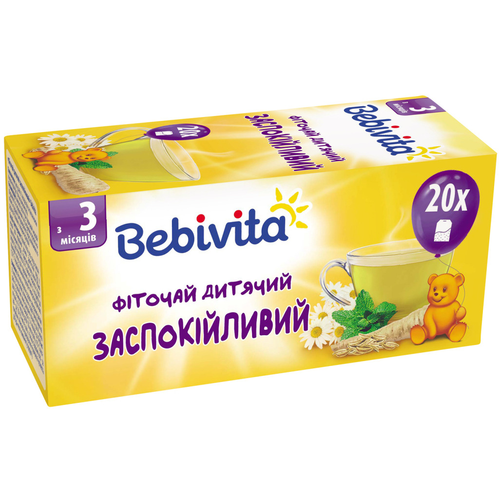 Дитячий чай Bebivita заспокійливий 30 г (4820025490770) фото1