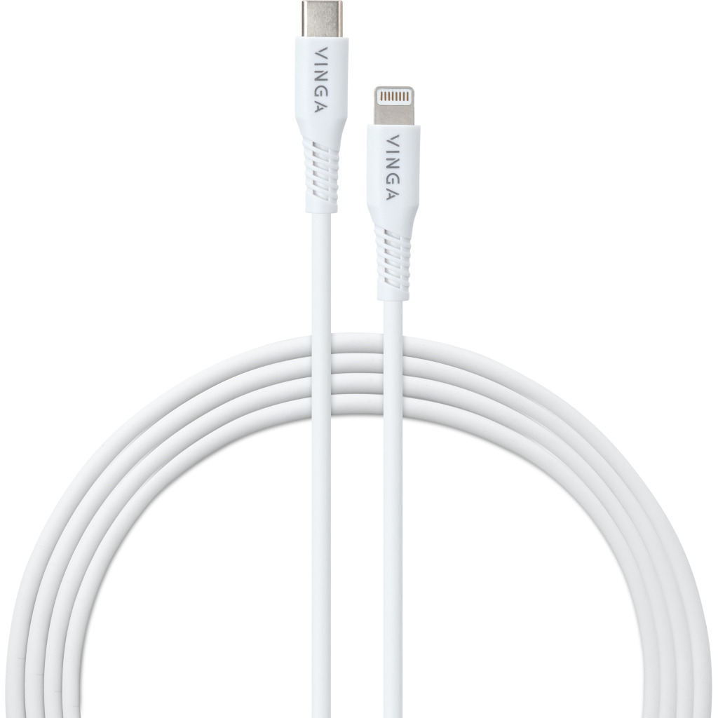 Кабель USB-C to Lightning 1.0m 3A 20W TPE Vinga (VCDCCLM231) фото1