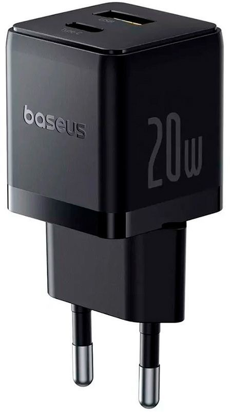 Зарядний пристрій Baseus Palm Fast Charger C+U 20W black (P10111608113-00) фото1