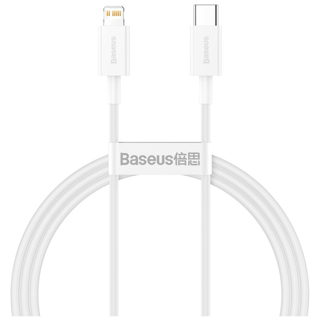 Кабель USB-C to Lightning 2.0m 20W white Baseus (CATLYS-C02) фото1