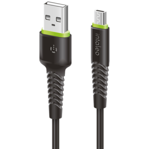 Кабель USB 2.0 AM to Micro 5P 2.0m CBFLEXM2 black Intaleo (1283126521430)