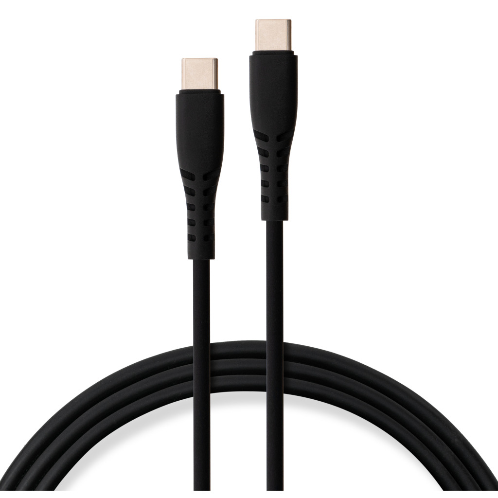 Кабель USB-C to USB-C 2.0m 240W Chip Silicon Black Vinga (VCDCCC2242SB) фото1