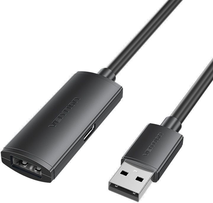 Кабель USB 2.0 AM/AF 5.0m Active black Vention (CBKBJ) фото1