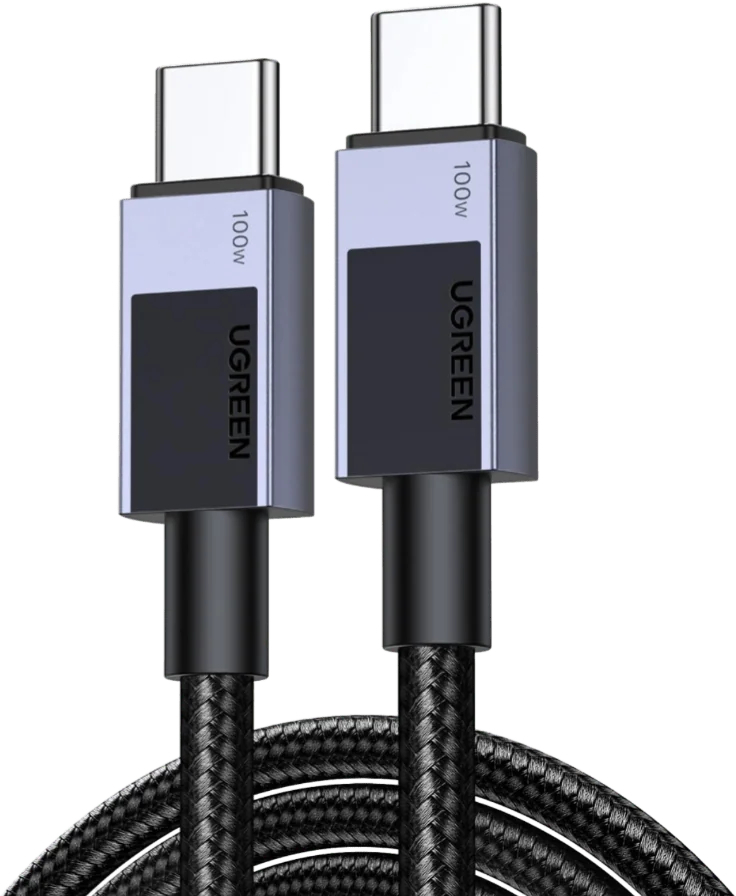 Дата кабель Ugreen USB-C to USB-C 3.0m 100W L512 gray (45065) фото1