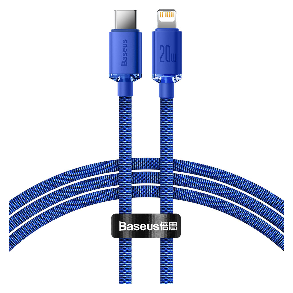 Кабель USB-C to Lightning 1.2m 20W blue Baseus (CAJY000203) фото1