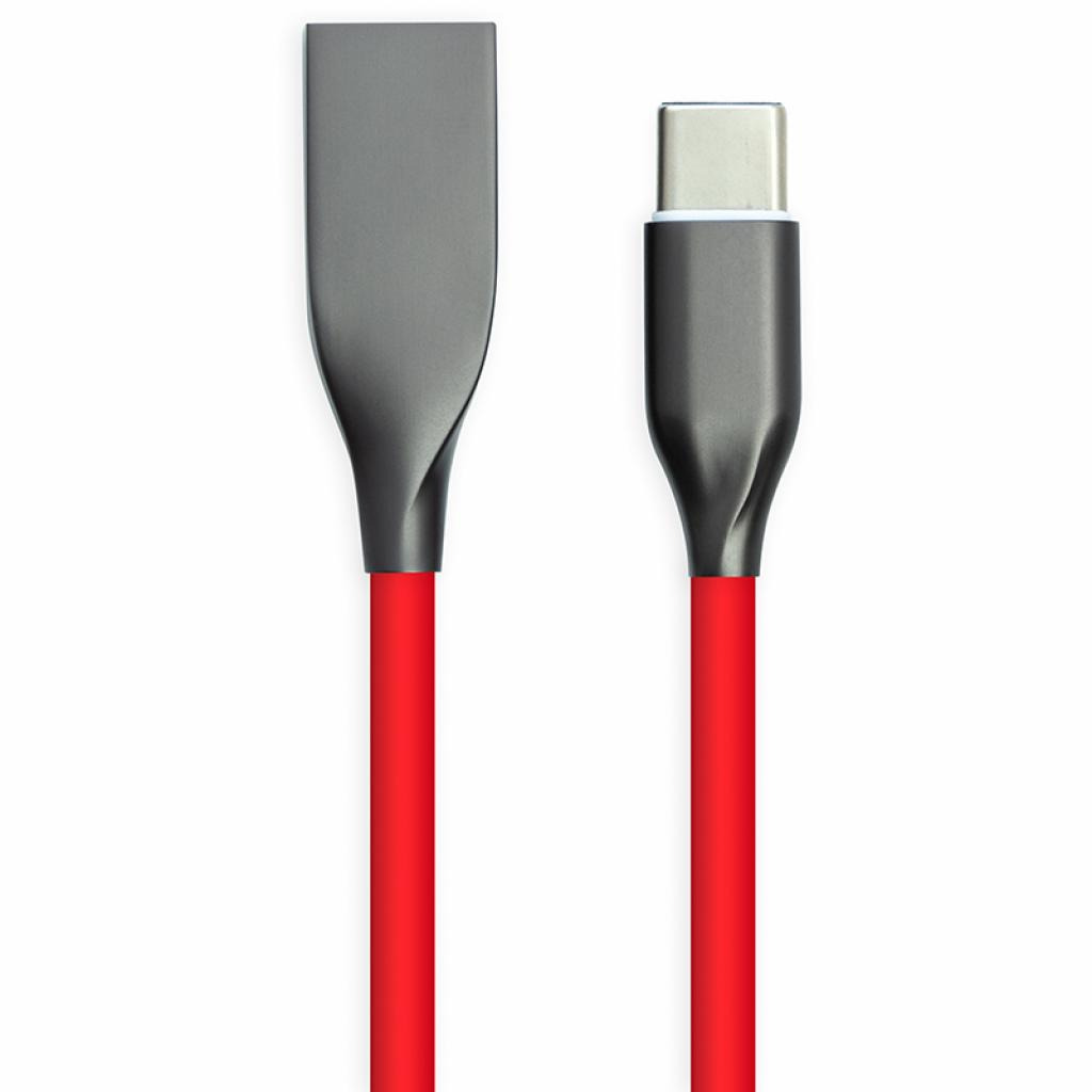 Кабель USB 2.0 AM to USB-C 2.0m red PowerPlant (CA911394) фото1