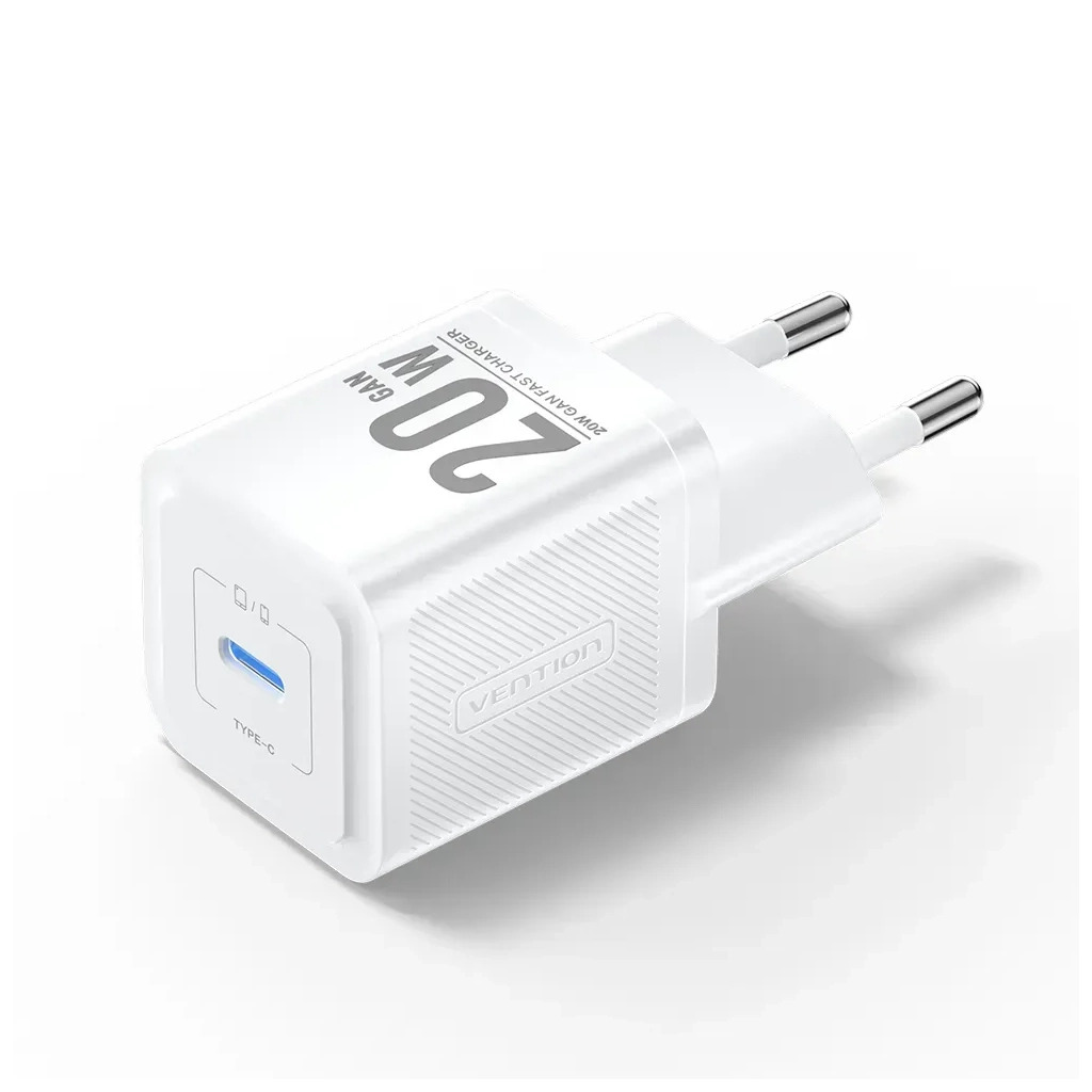 Зарядний пристрій Vention USB-C PD20W GaN white (FEPW0-EU) фото1
