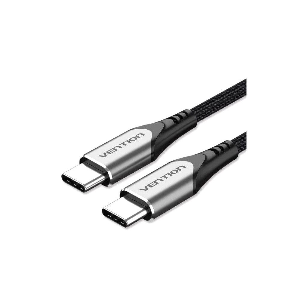 Кабель USB-C to USB-C 2.0m aluminum gray Vention (TADHH) фото1