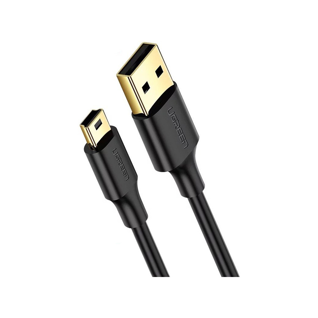 Кабель USB 2.0 AM to Mini 5P 0.5m black Ugreen (10354) фото1