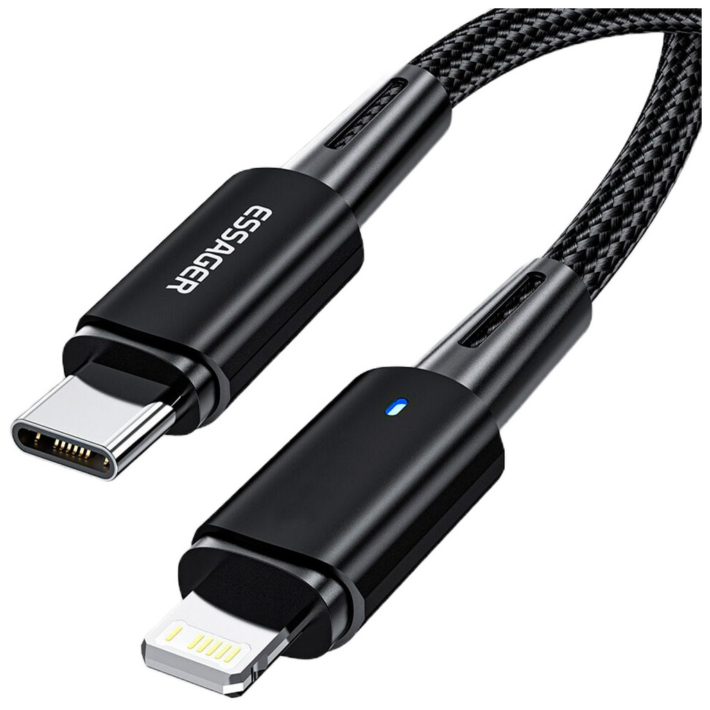 Кабель USB-C to Lightning 0.5m 20W black Essager (EXCTL-CGB01) фото1