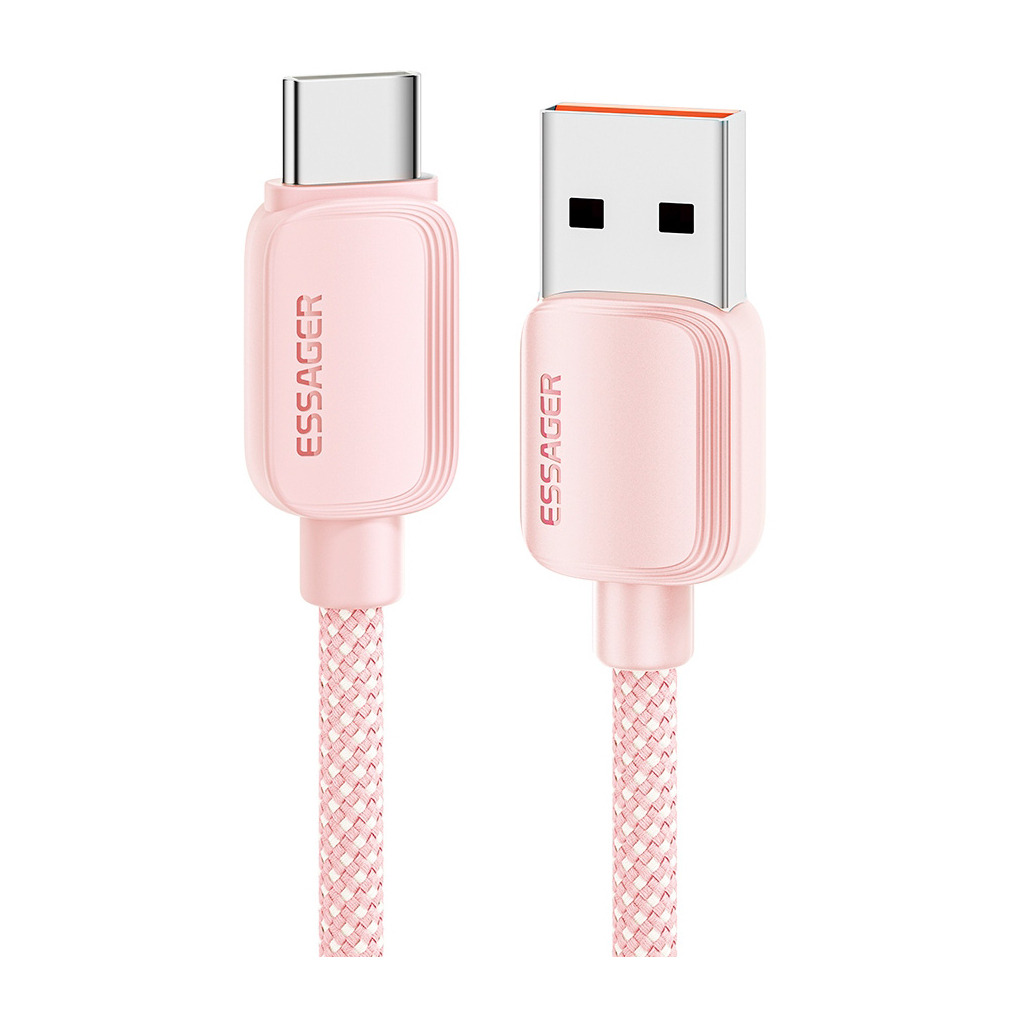 Кабель USB 2.0 AM to USB-C 1.0m 100W pink Essager (EXC7A-WL04-P) фото1